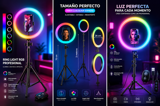 Aro De Luz 33 Cm Rgb