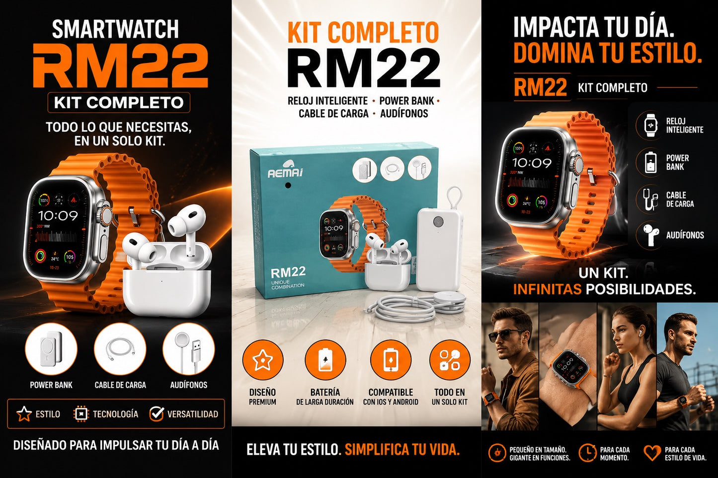 Set Reloj Digital Con Auriculares Inalam